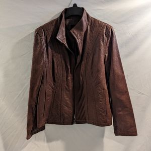 A.N.A a New Approach Large Brown Women's Leather Jacket